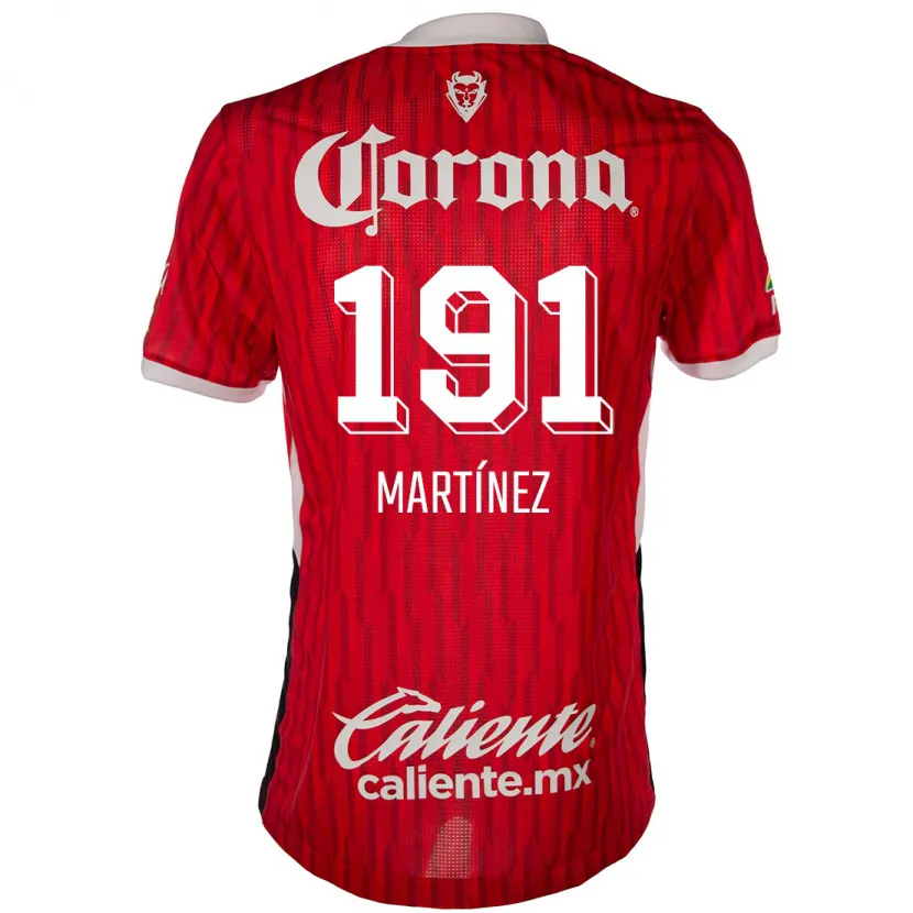 Danxen Uomo Maglia Kevin Martínez #191 Rosso Bianco Kit Gara Home 2024/25 Maglietta