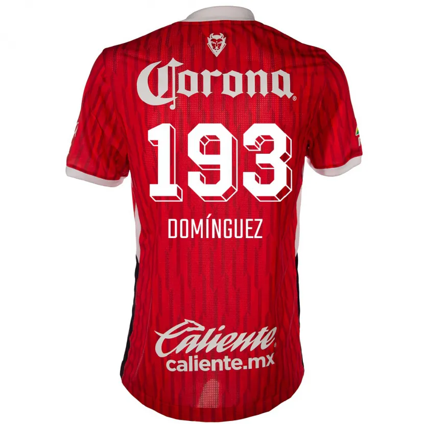 Danxen Uomo Maglia Iker Domínguez #193 Rosso Bianco Kit Gara Home 2024/25 Maglietta