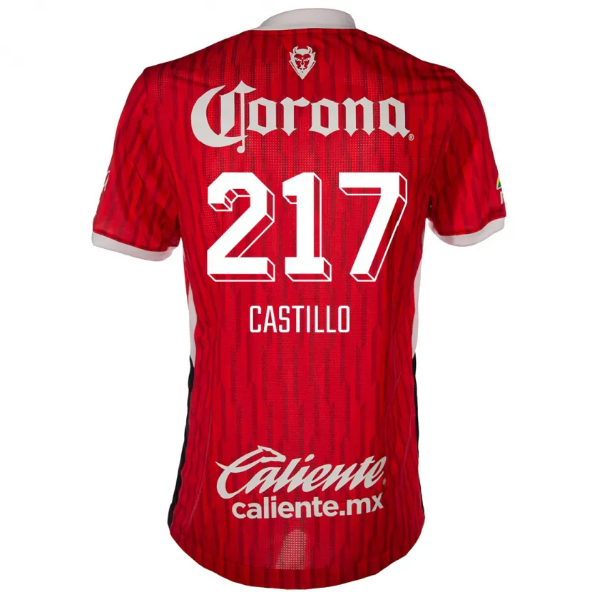 Danxen Uomo Maglia Klever Castillo #217 Rosso Bianco Kit Gara Home 2024/25 Maglietta
