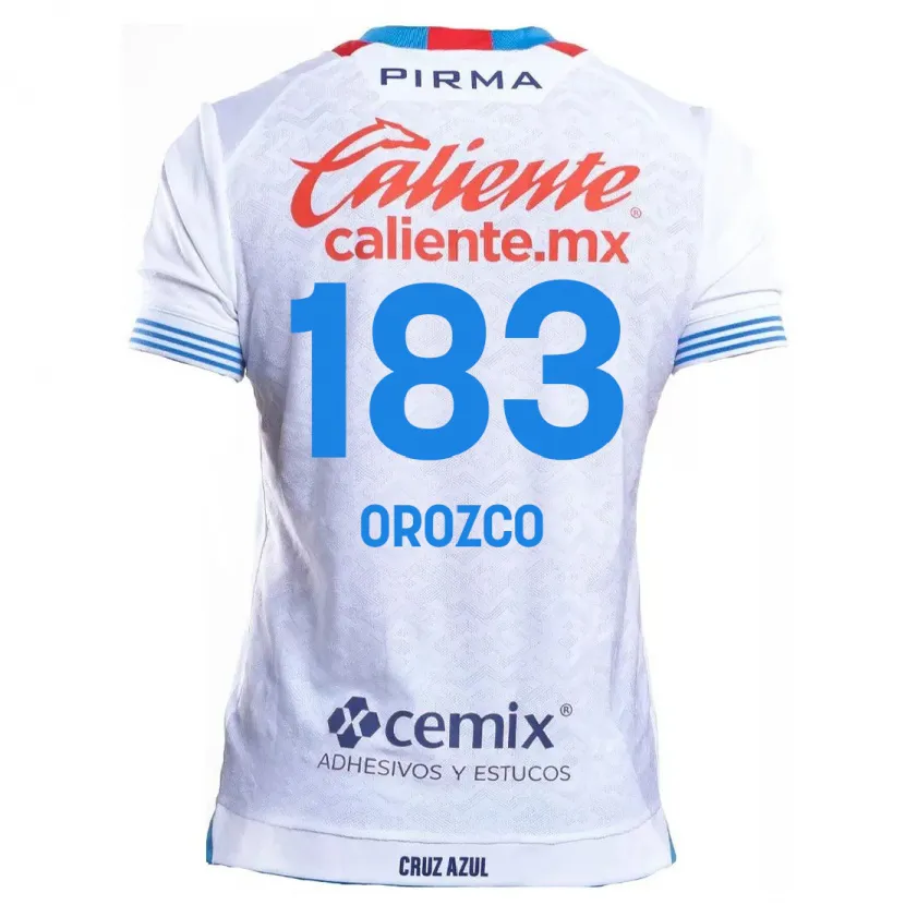 Danxen Uomo Maglia Fabrizzio Orozco #183 Bianco Blu Kit Gara Away 2024/25 Maglietta
