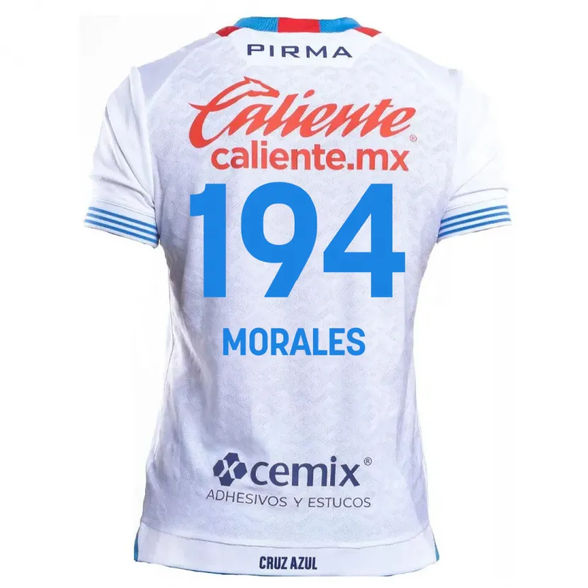 Danxen Uomo Maglia Amaury Morales #194 Bianco Blu Kit Gara Away 2024/25 Maglietta
