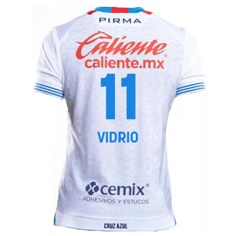 Danxen Uomo Maglia Nailea Vidrio #11 Bianco Blu Kit Gara Away 2024/25 Maglietta