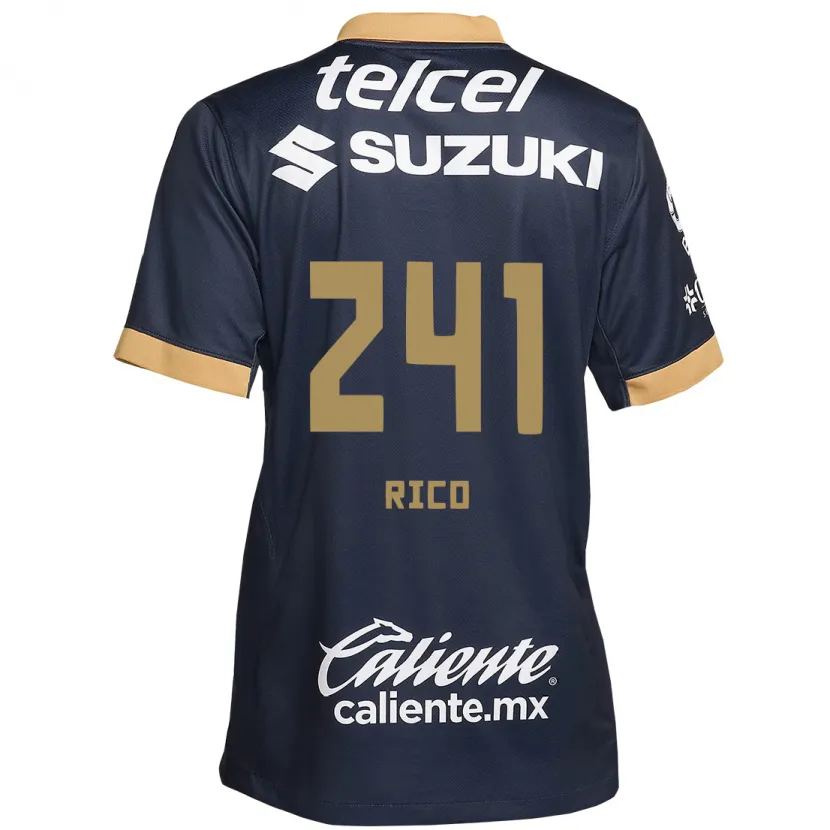 Danxen Uomo Maglia Ángel Rico #241 Ossidiana Oro Bianco Kit Gara Away 2024/25 Maglietta