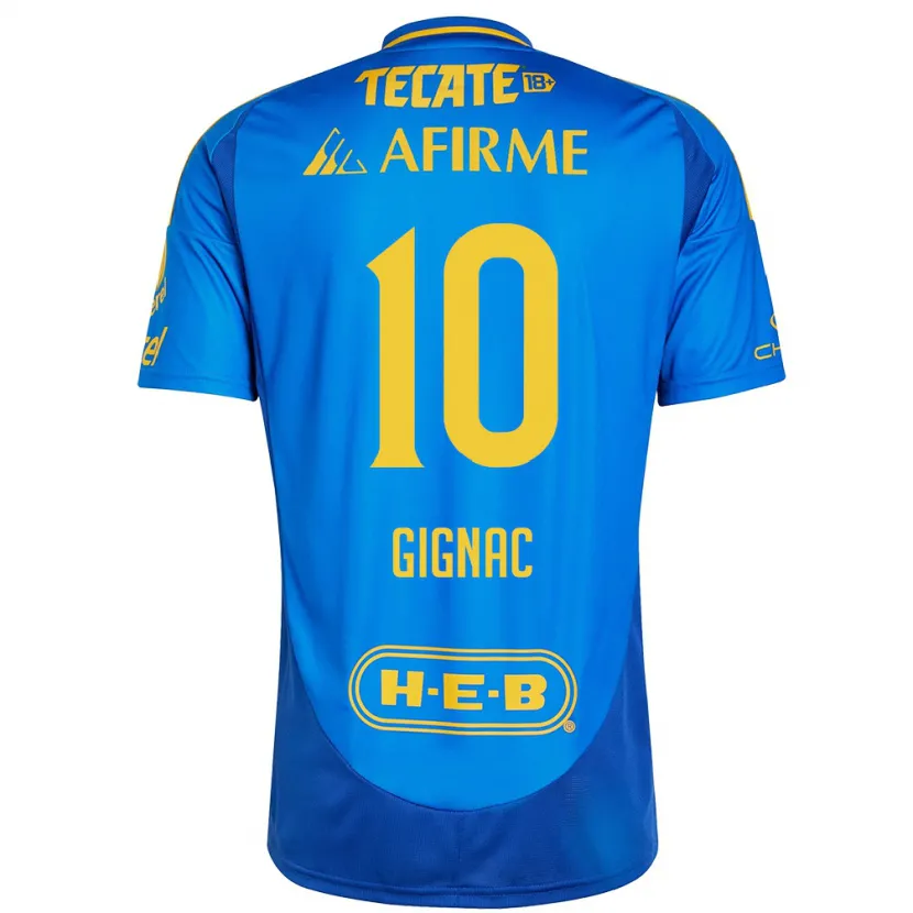 Danxen Uomo Maglia André-Pierre Gignac #10 Blu Giallo Kit Gara Away 2024/25 Maglietta