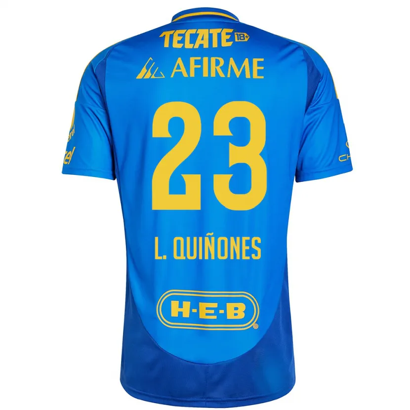 Danxen Uomo Maglia Luis Quiñones #23 Blu Giallo Kit Gara Away 2024/25 Maglietta
