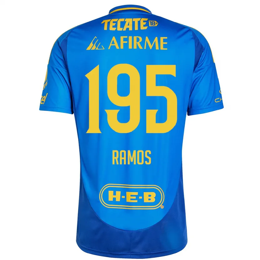 Danxen Uomo Maglia Rodrigo Ramos #195 Blu Giallo Kit Gara Away 2024/25 Maglietta