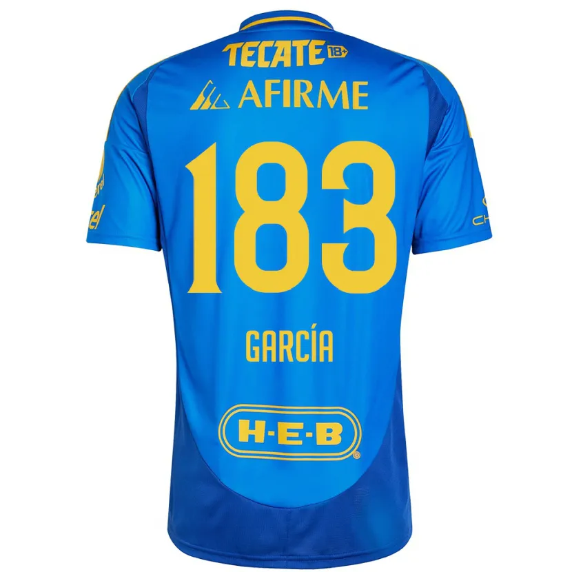 Danxen Uomo Maglia Zahir García #183 Blu Giallo Kit Gara Away 2024/25 Maglietta
