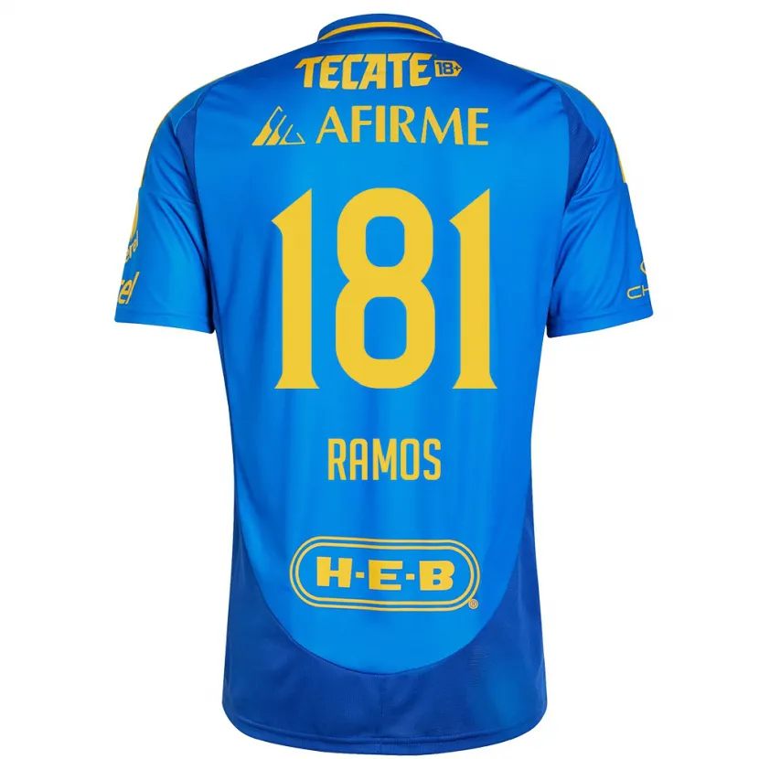 Danxen Uomo Maglia Anthony Ramos #181 Blu Giallo Kit Gara Away 2024/25 Maglietta