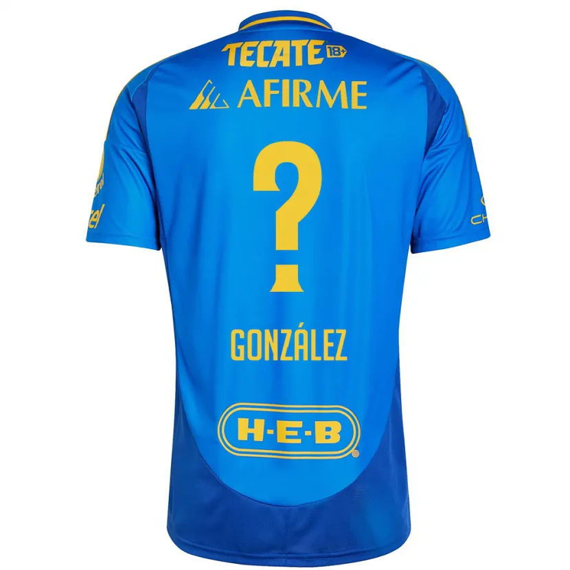 Danxen Uomo Maglia Fernando González #0 Blu Giallo Kit Gara Away 2024/25 Maglietta