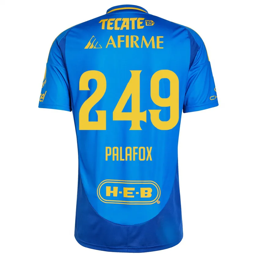 Danxen Uomo Maglia José Palafox #249 Blu Giallo Kit Gara Away 2024/25 Maglietta