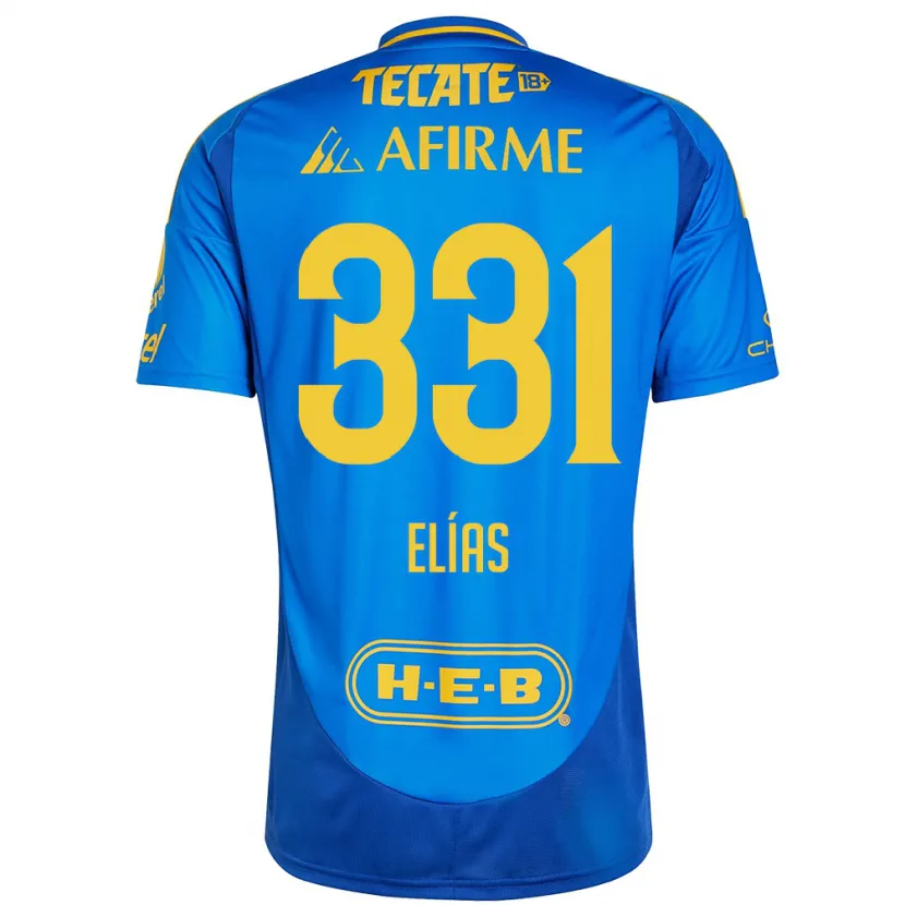 Danxen Uomo Maglia Bruno Elías #331 Blu Giallo Kit Gara Away 2024/25 Maglietta