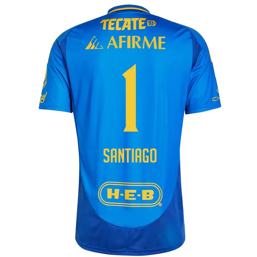 Danxen Uomo Maglia Cecilia Santiago #1 Blu Giallo Kit Gara Away 2024/25 Maglietta