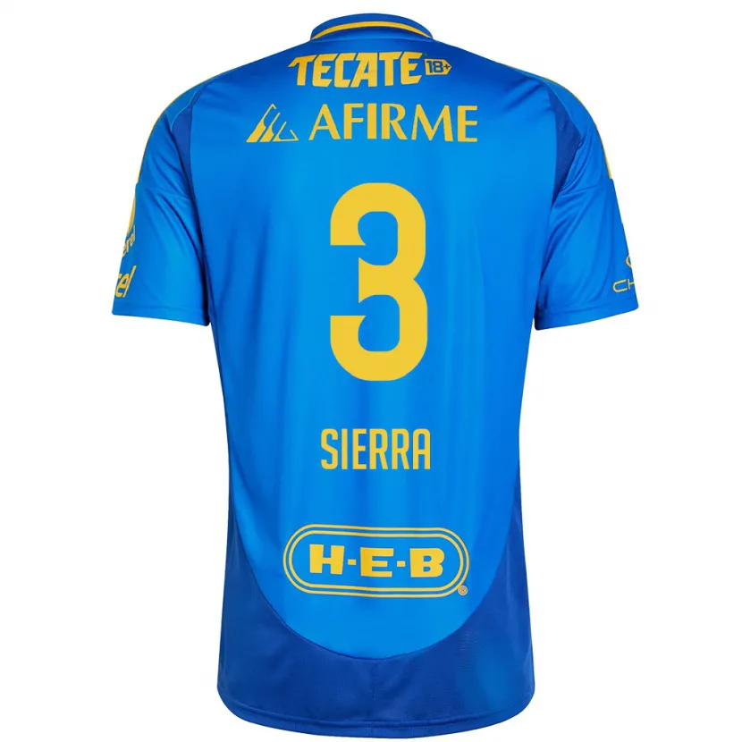 Danxen Uomo Maglia Bianca Sierra #3 Blu Giallo Kit Gara Away 2024/25 Maglietta
