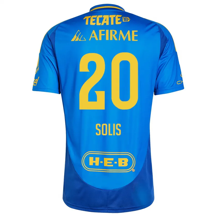 Danxen Uomo Maglia Ofelia Solis #20 Blu Giallo Kit Gara Away 2024/25 Maglietta