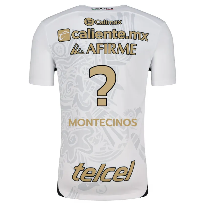 Danxen Uomo Maglia Joaquín Montecinos #0 Bianco Nero Kit Gara Away 2024/25 Maglietta