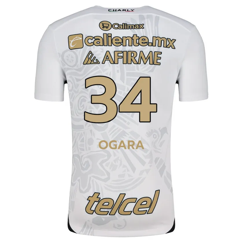 Danxen Uomo Maglia Gerson Ogara #34 Bianco Nero Kit Gara Away 2024/25 Maglietta