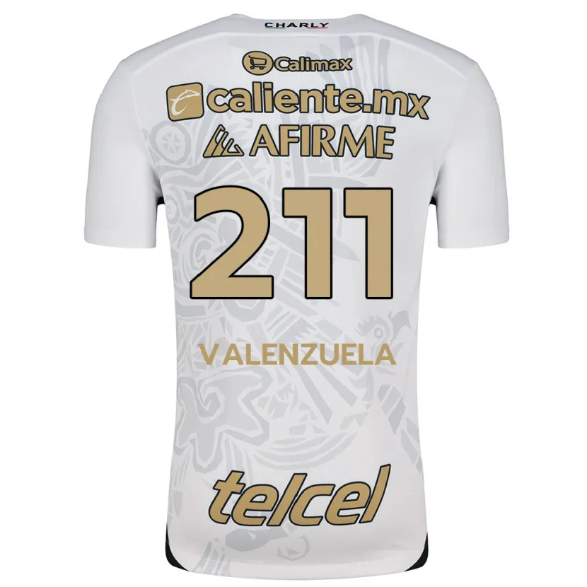 Danxen Uomo Maglia Aldieri Valenzuela #211 Bianco Nero Kit Gara Away 2024/25 Maglietta