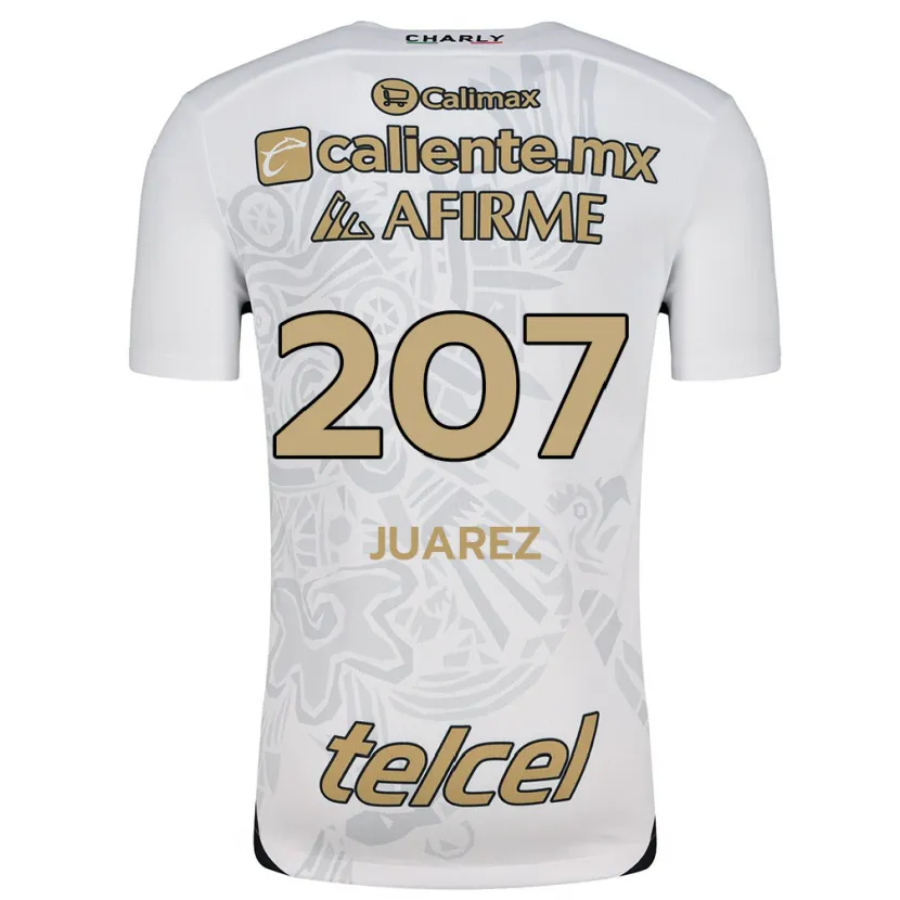 Danxen Uomo Maglia José Juárez #207 Bianco Nero Kit Gara Away 2024/25 Maglietta