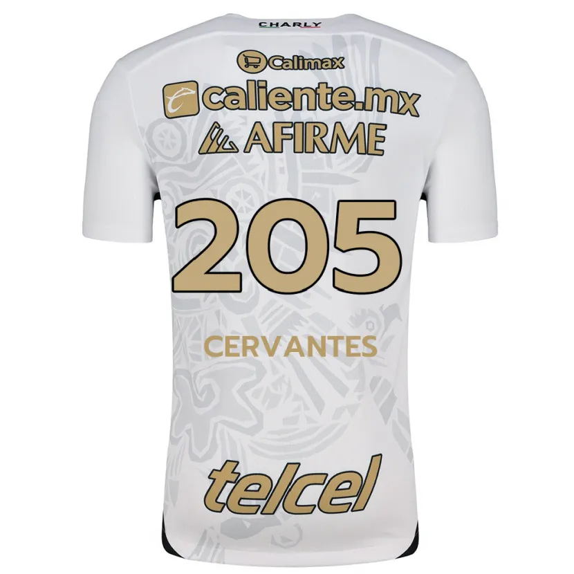 Danxen Uomo Maglia Sebastián Cervantes #205 Bianco Nero Kit Gara Away 2024/25 Maglietta