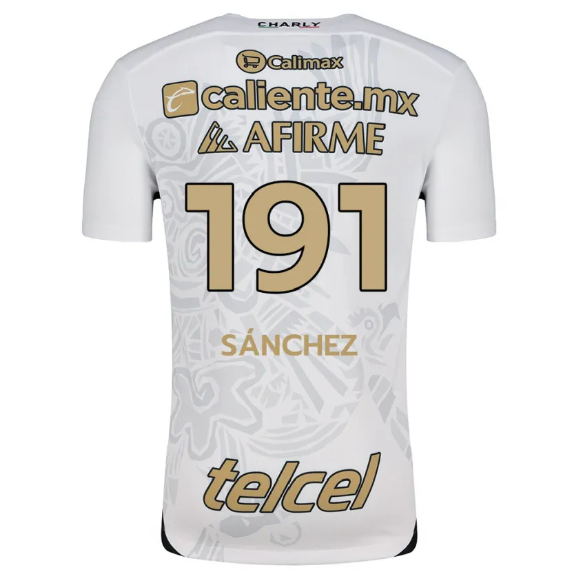 Danxen Uomo Maglia Diego Sánchez #191 Bianco Nero Kit Gara Away 2024/25 Maglietta