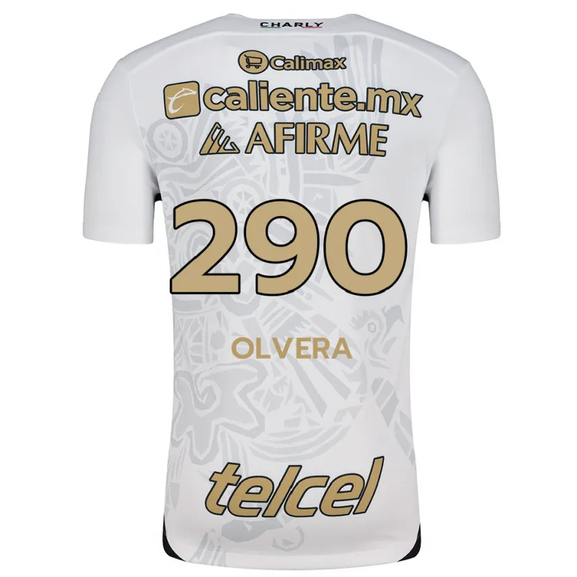 Danxen Uomo Maglia Ian Olvera #290 Bianco Nero Kit Gara Away 2024/25 Maglietta