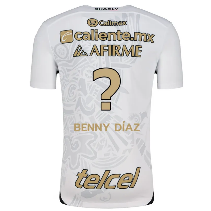Danxen Uomo Maglia Benny Díaz #0 Bianco Nero Kit Gara Away 2024/25 Maglietta