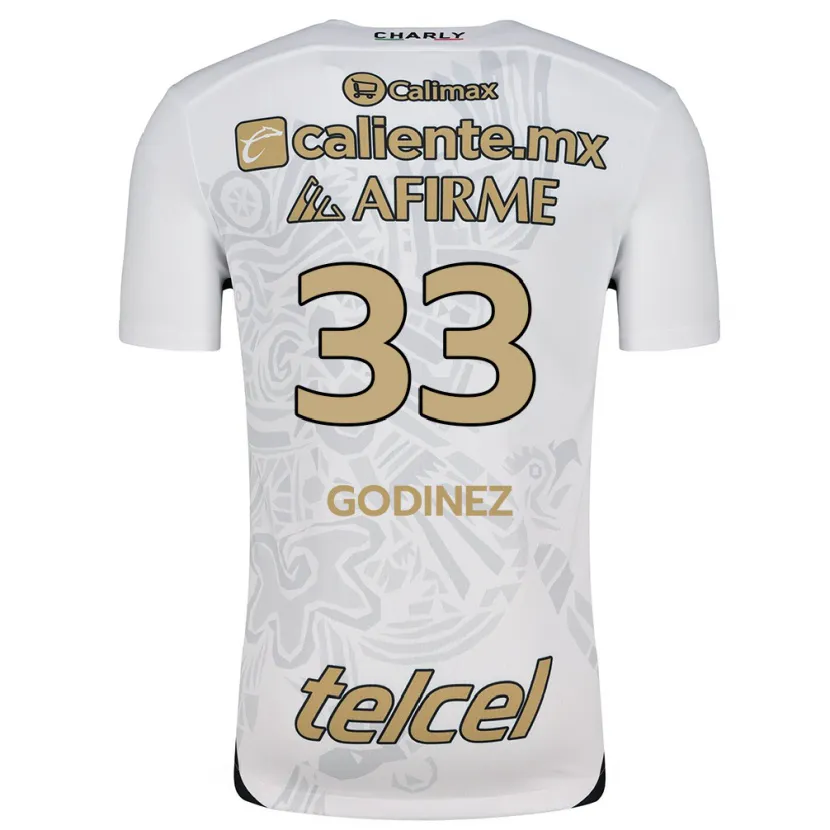 Danxen Uomo Maglia Rodrigo Godínez #33 Bianco Nero Kit Gara Away 2024/25 Maglietta