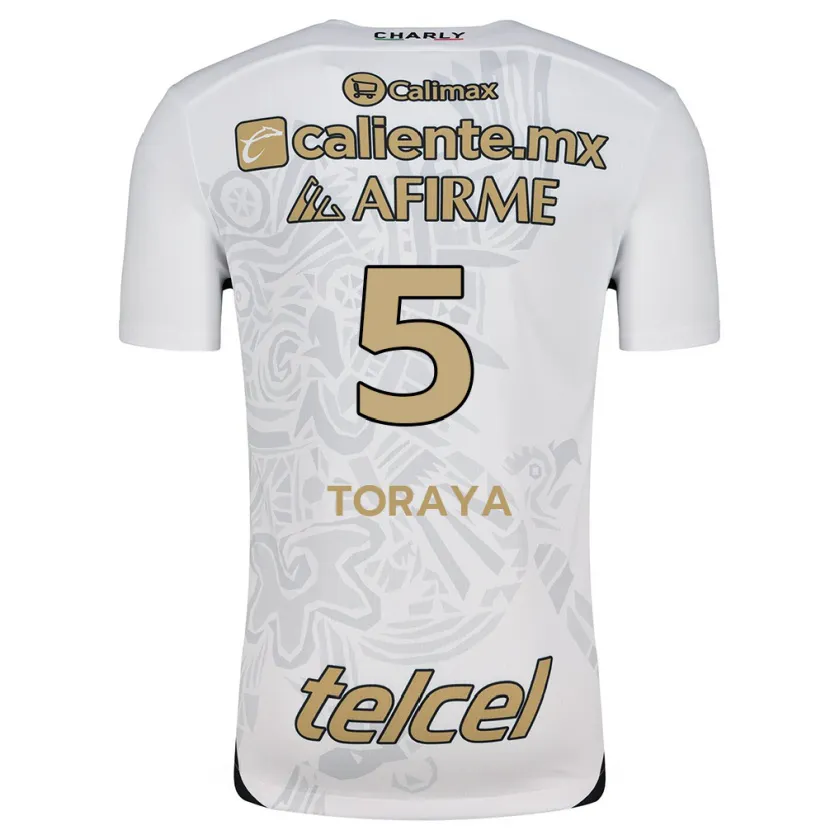 Danxen Uomo Maglia Yadira Toraya #5 Bianco Nero Kit Gara Away 2024/25 Maglietta