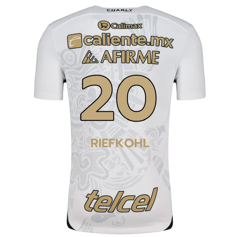 Danxen Uomo Maglia Luciana Riefkohl #20 Bianco Nero Kit Gara Away 2024/25 Maglietta