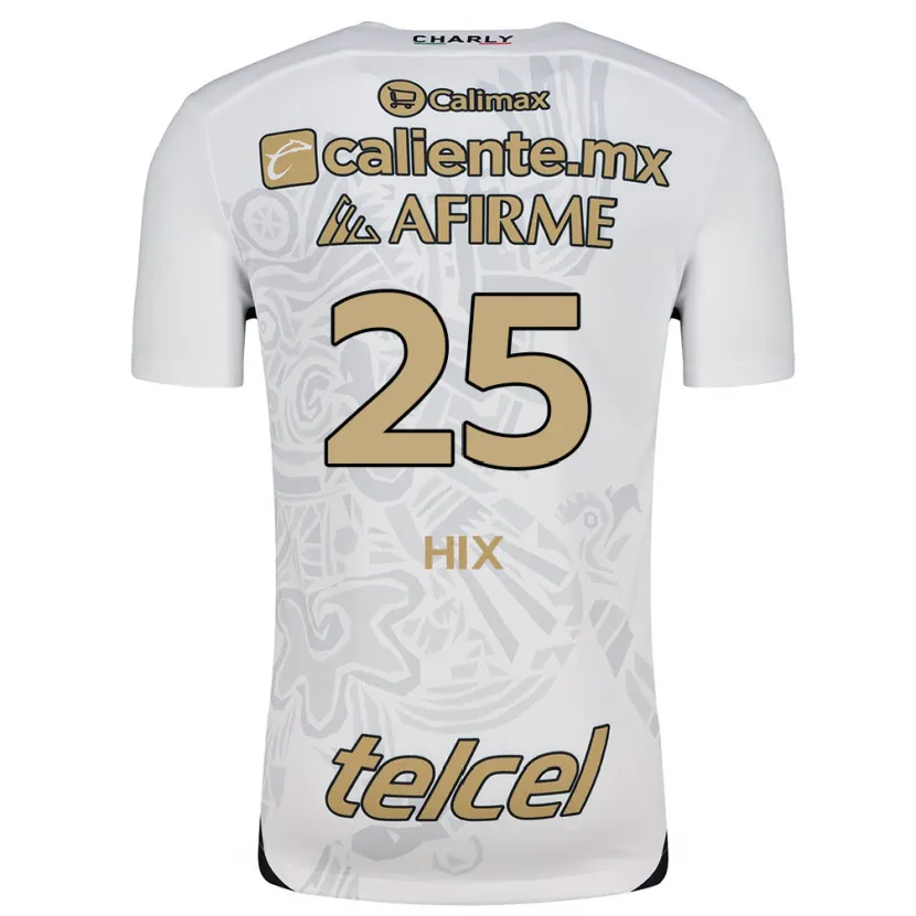 Danxen Uomo Maglia Angelina Hix #25 Bianco Nero Kit Gara Away 2024/25 Maglietta