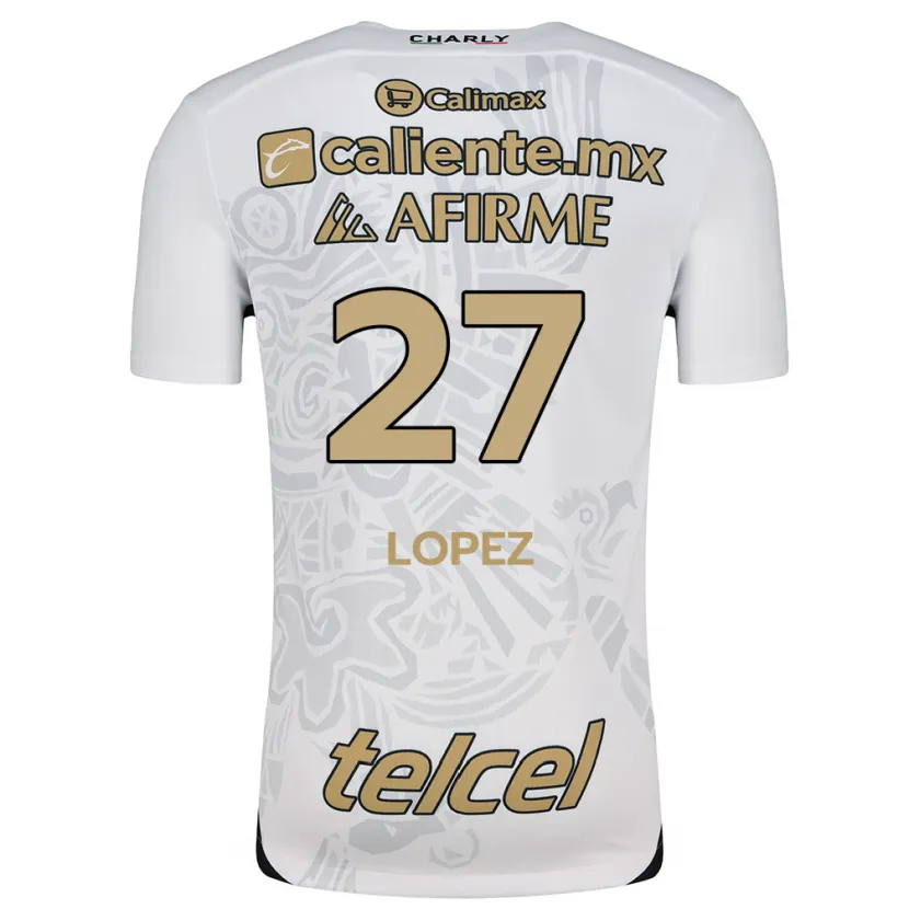 Danxen Uomo Maglia Victoria López #27 Bianco Nero Kit Gara Away 2024/25 Maglietta
