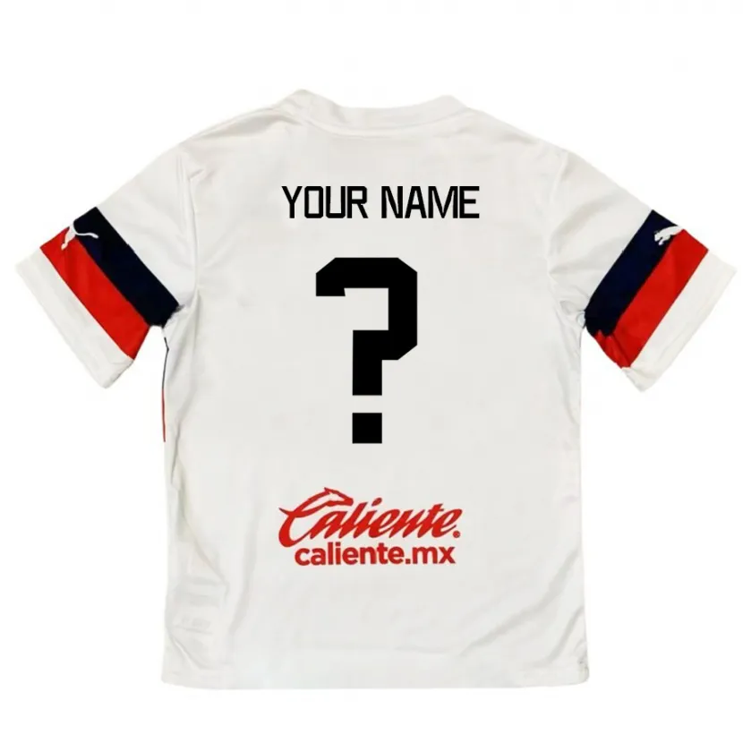 Danxen Uomo Maglia Il Tuo Nome #0 Bianco Rosso Kit Gara Away 2024/25 Maglietta