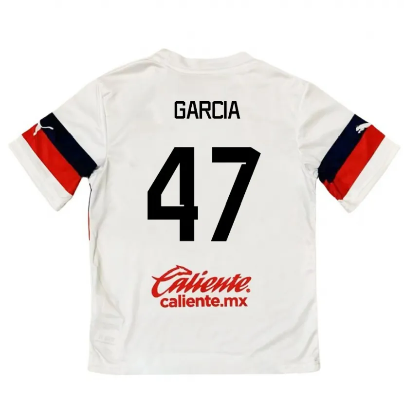 Danxen Uomo Maglia Gael García #47 Bianco Rosso Kit Gara Away 2024/25 Maglietta
