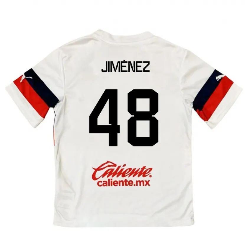 Danxen Uomo Maglia Leonardo Jiménez #48 Bianco Rosso Kit Gara Away 2024/25 Maglietta