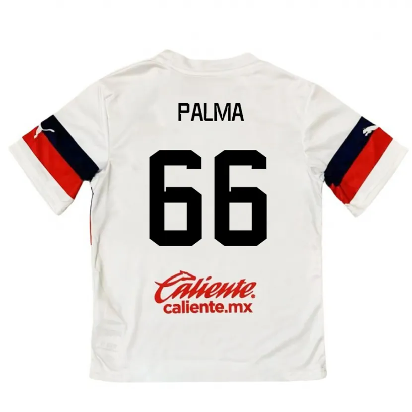 Danxen Uomo Maglia Arturo Palma #66 Bianco Rosso Kit Gara Away 2024/25 Maglietta