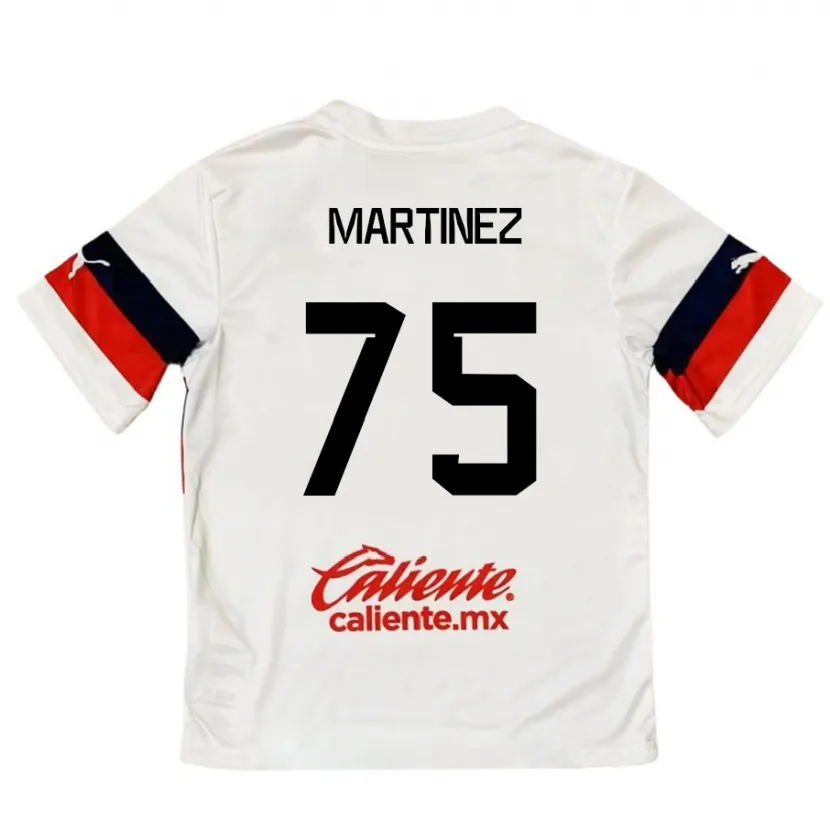 Danxen Uomo Maglia Isaac Martínez #75 Bianco Rosso Kit Gara Away 2024/25 Maglietta