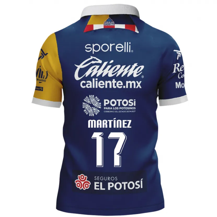 Danxen Uomo Maglia Gabriel Martínez #17 Blu Giallo Kit Gara Away 2024/25 Maglietta