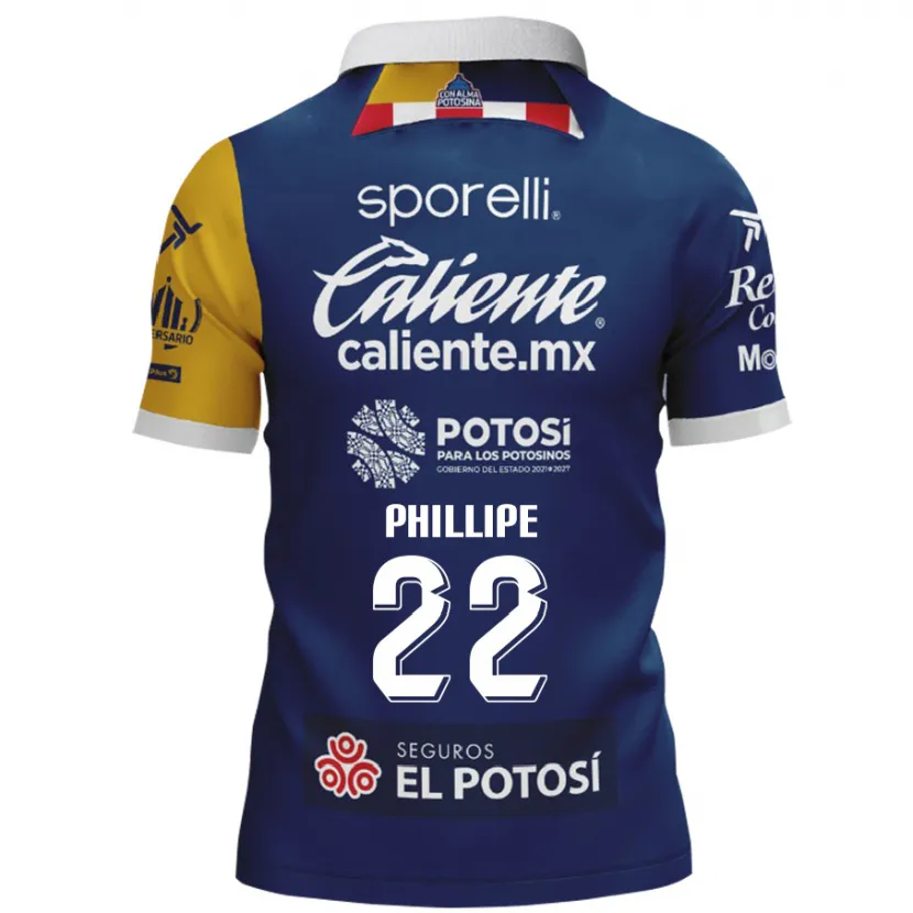 Danxen Uomo Maglia Yan Phillipe #22 Blu Giallo Kit Gara Away 2024/25 Maglietta