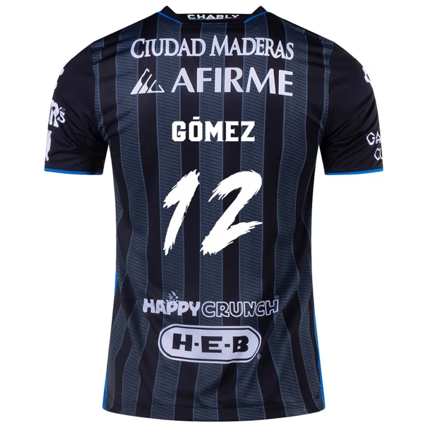 Danxen Uomo Maglia Jaime Gómez #12 Bianco Nero Kit Gara Away 2024/25 Maglietta