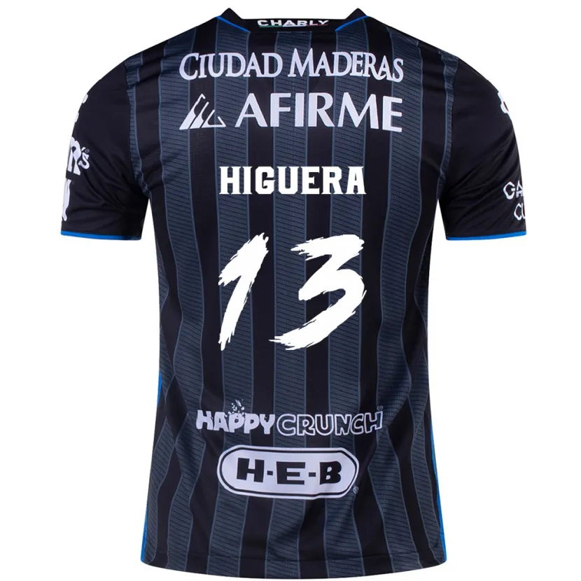 Danxen Uomo Maglia Carlos Higuera #13 Bianco Nero Kit Gara Away 2024/25 Maglietta