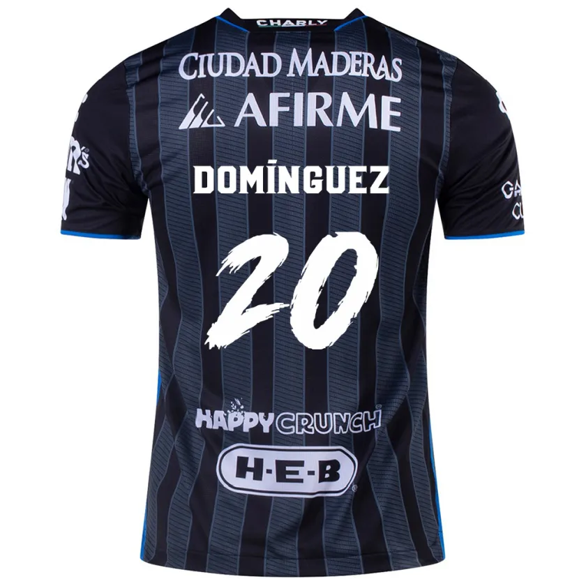 Danxen Uomo Maglia Misael Domínguez #20 Bianco Nero Kit Gara Away 2024/25 Maglietta
