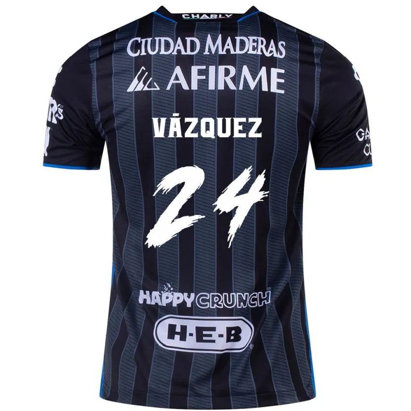 Danxen Uomo Maglia Brayton Vázquez #24 Bianco Nero Kit Gara Away 2024/25 Maglietta