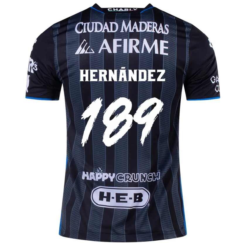 Danxen Uomo Maglia Sebastián Hernández #189 Bianco Nero Kit Gara Away 2024/25 Maglietta