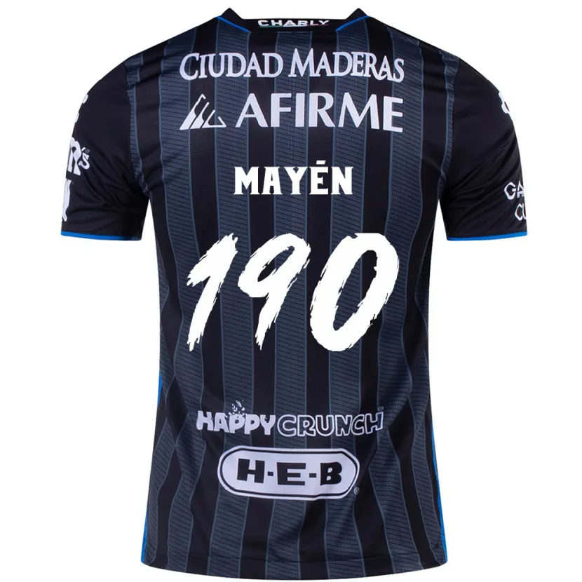 Danxen Uomo Maglia Eduardo Mayén #190 Bianco Nero Kit Gara Away 2024/25 Maglietta