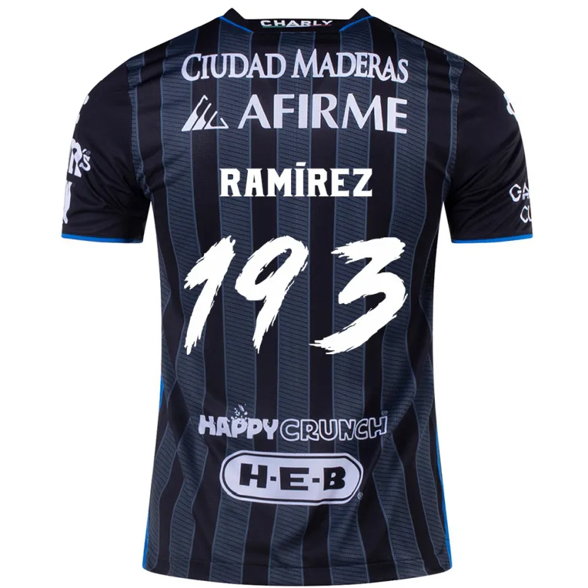 Danxen Uomo Maglia Ángel Ramírez #193 Bianco Nero Kit Gara Away 2024/25 Maglietta