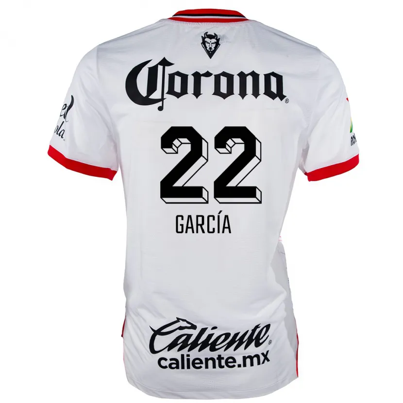 Danxen Uomo Maglia Luis García #22 Bianco Rosso Kit Gara Away 2024/25 Maglietta