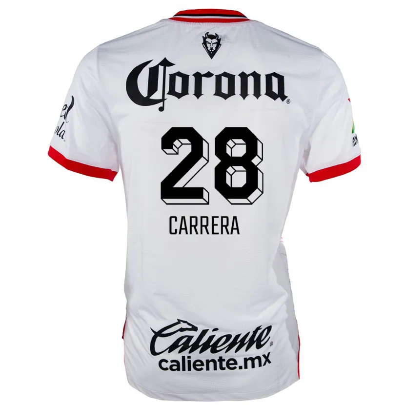 Danxen Uomo Maglia Nico Carrera #28 Bianco Rosso Kit Gara Away 2024/25 Maglietta