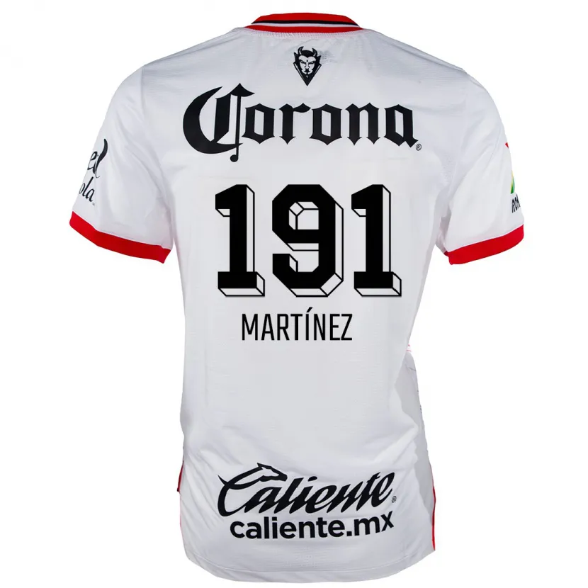 Danxen Uomo Maglia Kevin Martínez #191 Bianco Rosso Kit Gara Away 2024/25 Maglietta