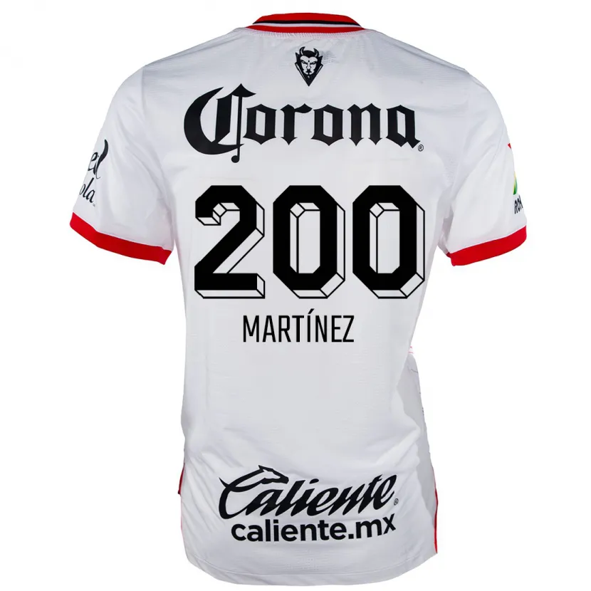 Danxen Uomo Maglia Edgar Martínez #200 Bianco Rosso Kit Gara Away 2024/25 Maglietta