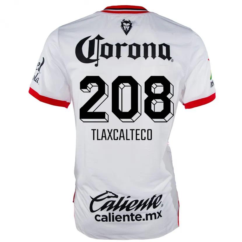 Danxen Uomo Maglia Sait Tlaxcalteco #208 Bianco Rosso Kit Gara Away 2024/25 Maglietta